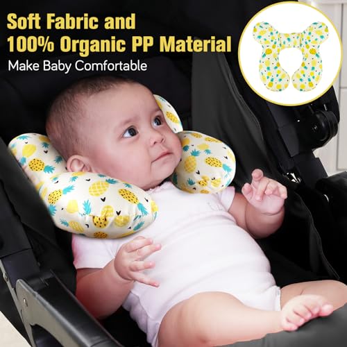 Image of KAKIBLIN Baby Travel Pillow, Upgraded Baby Neck Pillows for Car Seat, Infant Neck Support Pillow for Head and Neck,Newborn Head Support for Car Seat,Pushchair