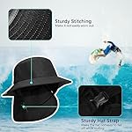JOYART Surf Hat Bucket Beach Sun Hats with Chin Straps for Surfing Boating Riding Fishing Watersports Men & Women,Wide Brim - Image 5