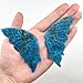 Natural Crystal Gem Stone Blue Apatite Carved Butterfly Wings Figurine