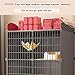 DELURA 3 Tier Metal Cat Cage Indoor Cat Enclosures DIY Cat Playpen Metal Kennel for Small and Medium Cats Kittens Kitty