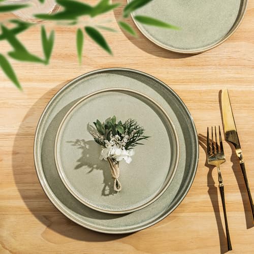 AmorArc Stoneware Dinnerware Sets for 4,12 Piece Plates and Bowls Sets by AmorArc - Used condition - Image 2