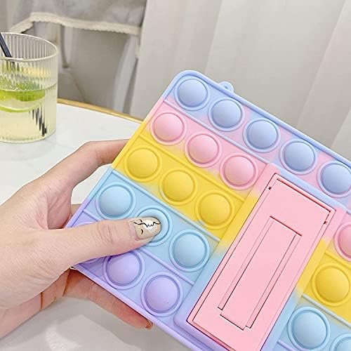 Besound Fidget Toys Cute Case, Pop Rainbow Bubble Silicone Case Compatible with Samsung Galaxy Tab A7 10.4 2020 Case (SM-T500/ T505/ T507), Relieve Stress pop Case(Lovely Bubble)
