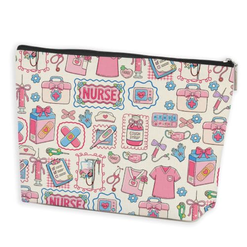 Nurse Makeup Bags Nurse Appreciation Gifts Cosmetic Bag for Women 01