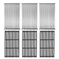 17" x 9 1/2" Cooking Grates & Grill Emitter Plate Replacement Kit for Charbroil TRU-Infrared 463257520 463255721 463242715 463242716 463276016 466242715 463255020 466242816, G533-0009-W1 G533-2200-W1