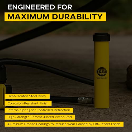 Image of Esco 10 Ton Hydraulic Ram Cylinder, 10 in. Stroke