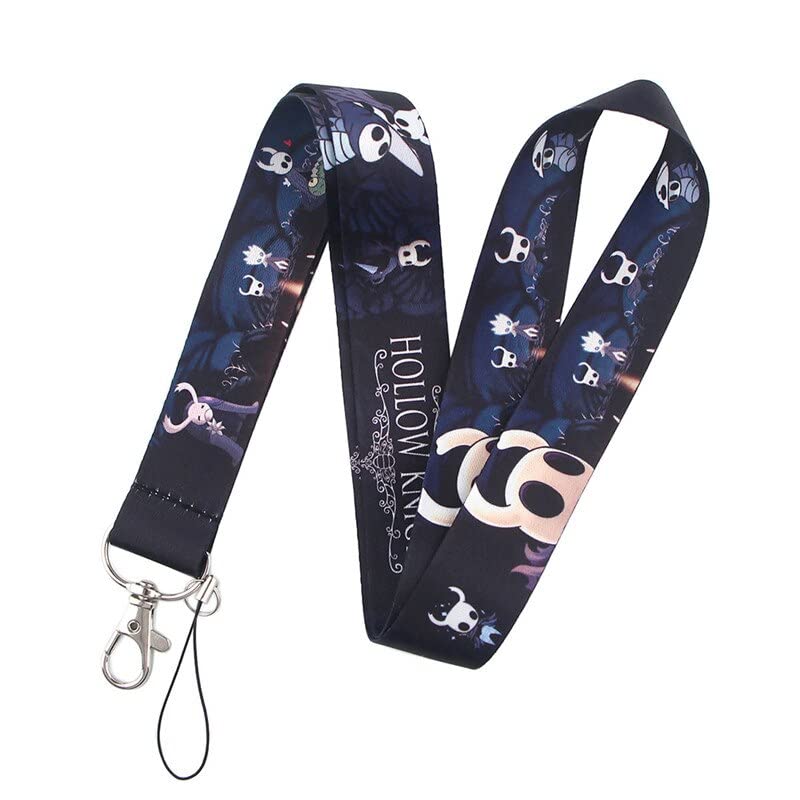 Anime Source Hollow Knight Character Video Game Black Lanyard Keychain ID Badge Holder