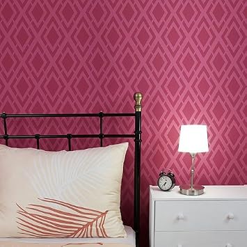 Alexa Allover Stencil for Walls Geometric Stencil for Painting Walls Modern Stencils for Easy DIY Decor Reusable Laser Cut Wall Stencil - Exclusive Stencil Designs from Cutting Edge Stencils