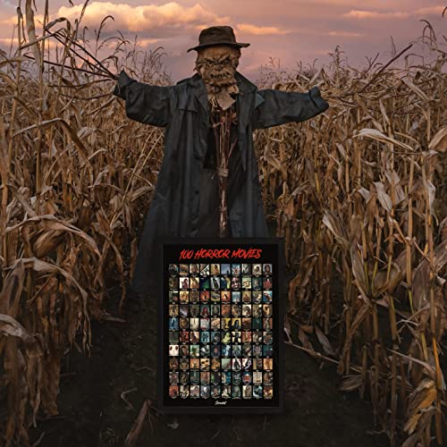 Scrachit 100 Horror Movies Scratch Off Poster - For Hardcore Horror Fanatics - Great Scary Movie Gifts For Horror Lovers- 23X17 #TOP5