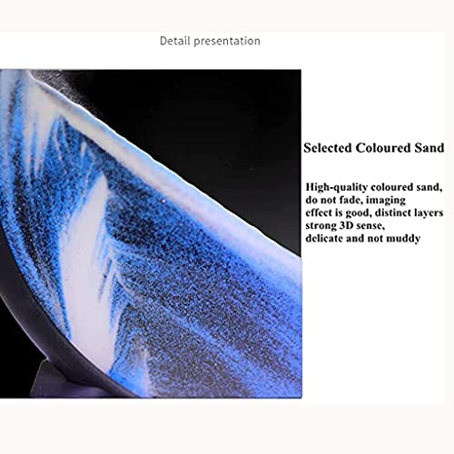 Stromend zand schilderij, bewegende zand kunst foto, 3D diepzee zandlandschap in beweging display vloeiende zand frame… - Image 3