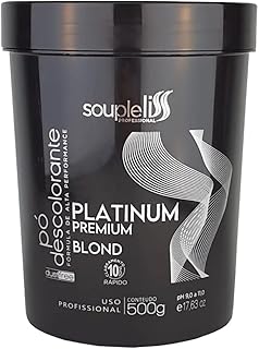 Souple Liss Pó Descolorante Platinum Blond Plex Dust Free 500g - T