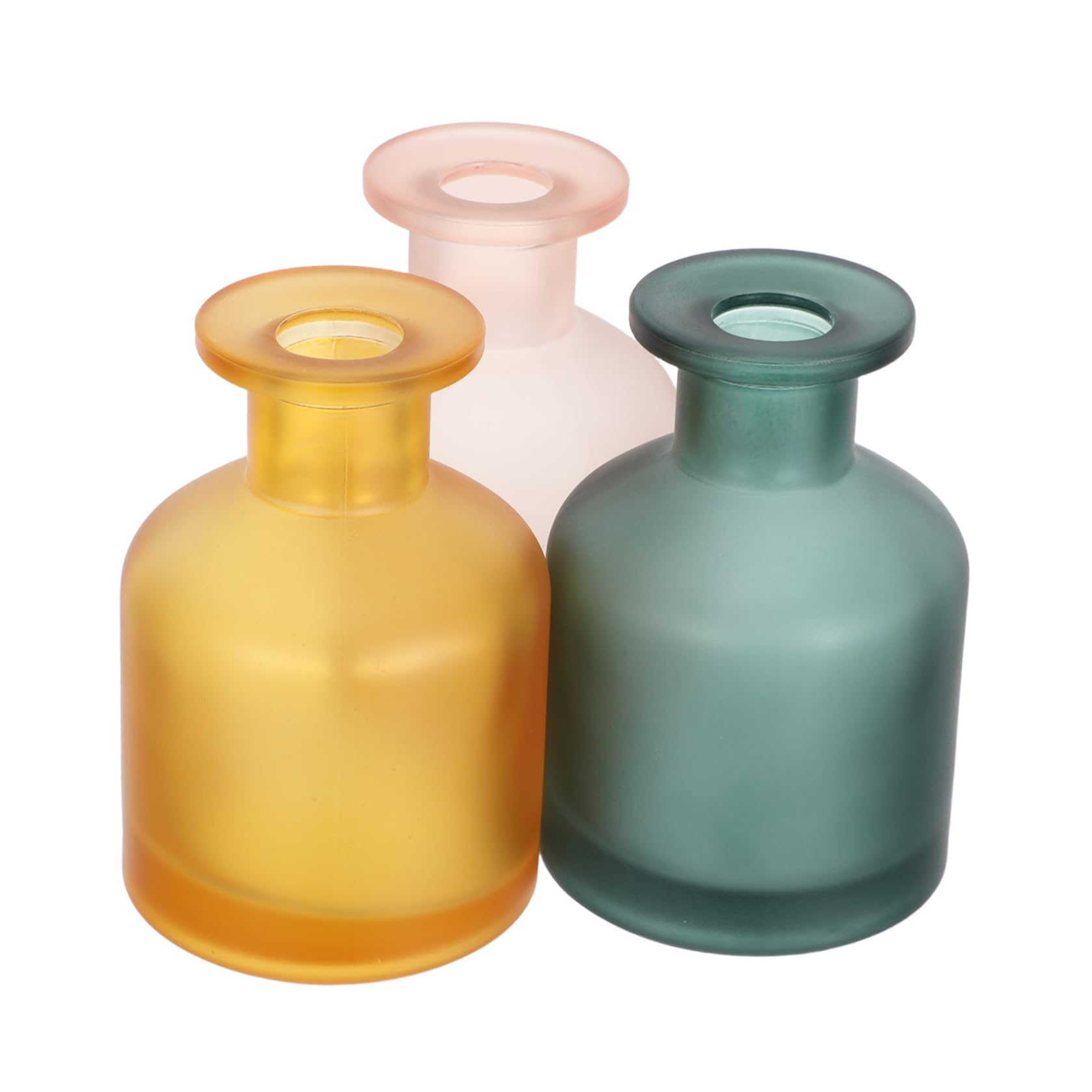 Luxshiny 3 Pezzi Diffusore Decorativo e in di Essenziali Oli Cilindrico da Vetro 130ml Riutilizzabile, Raffinato Bastoncini Profumati Senza Fiamma per Ufficio e Soggiorno