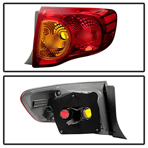 Acanii - For 2009-2010 Toyota Corolla Outer Rear Replacement Tail Light - Passenger Side Only #TOP1