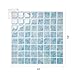 Tic Tac Tiles Peel and Stick Self Adhesive Removable Stick On Kitchen Backsplash Bathroom 3D Wall Sticker Wallpaper Tiles in Small Square Designs (Vetro Aqua & Glassy Peacock) (10, Aqua Vetro)