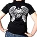 Hot Leathers - GLD1040 Black, M Asphalt Angel Ladies Short Sleeve Biker Tee (Black, Medium)
