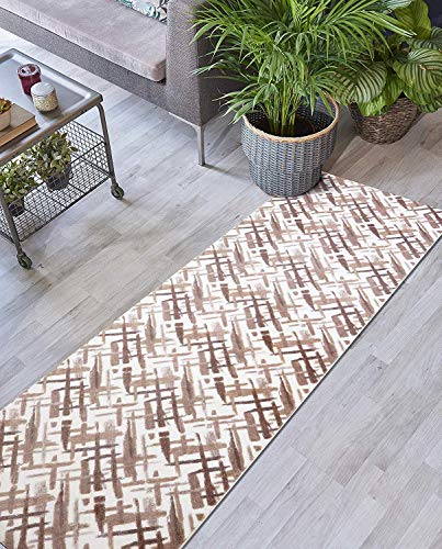 Custom Size Hallway Runner Rug, Slip Resistant, 31 Inch Wide X Your Choice Of Length, Scandinavian, 31 Inch X 6 Feet #TOP1