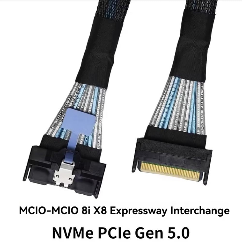 Adattatore di Espansione per Connessione PCIe 5.0 X16 A MCIO Split Card per EGPU per Scheda Grafica Discreta EGPU con Backplane Dual MCIO