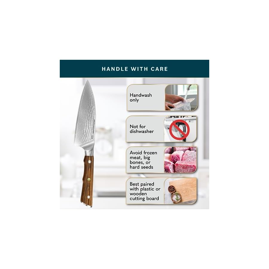 Home-Hero-Japanese-Deba-Knife-Collection-VG10-Damascus-Steel-Triple-Rivet-Ultra-Sharp-67-Layers-Kitchen-Knife-with-Ergonomic-Rosewood-Handle-Unique-Gift-for-Men-Women-6-Inch-Deba-Knife Home Hero Japanese Deba Knife Collection - VG10 Damascus Steel Triple Rivet Ultra Sharp 67 Layers Kitchen Knife with Ergonomic Rosewood Handle - Unique Gift for Men & Women (6 Inch Deba Knife)