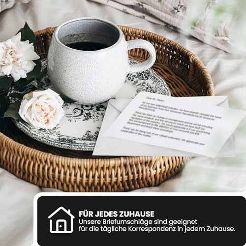 Netuno 100 Briefumschläge Weiß DIN B6 12,5 x 17,5 cm 100g weiße Papier-Umschläge B6 ohne Fenster Nassklebung Briefkuverts Briefhüllen Papier Weiß Geschäfts-Briefumschläge Einladungsumschläge