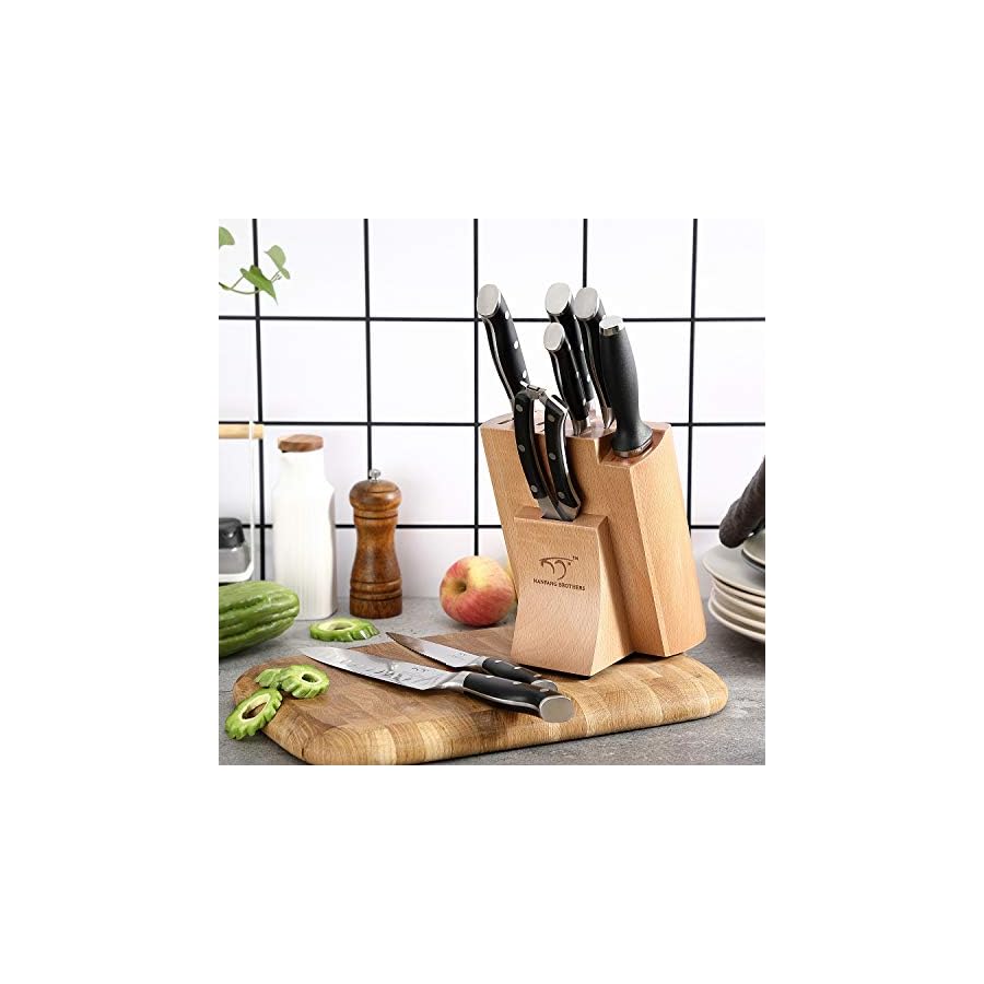 Kitchen-Damascus-Knife-Set-9-Piece-Kitchen-Knife-Set-with-Block-ABS-Ergonomic-Handle-for-Chef-Knife-Set-Knife-Sharpener-and-Kitchen-Shears-Beechwood-Block NANFANG BROTHERS Knife Sets, 9 Pieces Damascus Kitchen Knife Set with Block, ABS Ergonomic Handle for Chef Knife Set, Knife Sharpener and Kitchen Shears, Knife Block Set