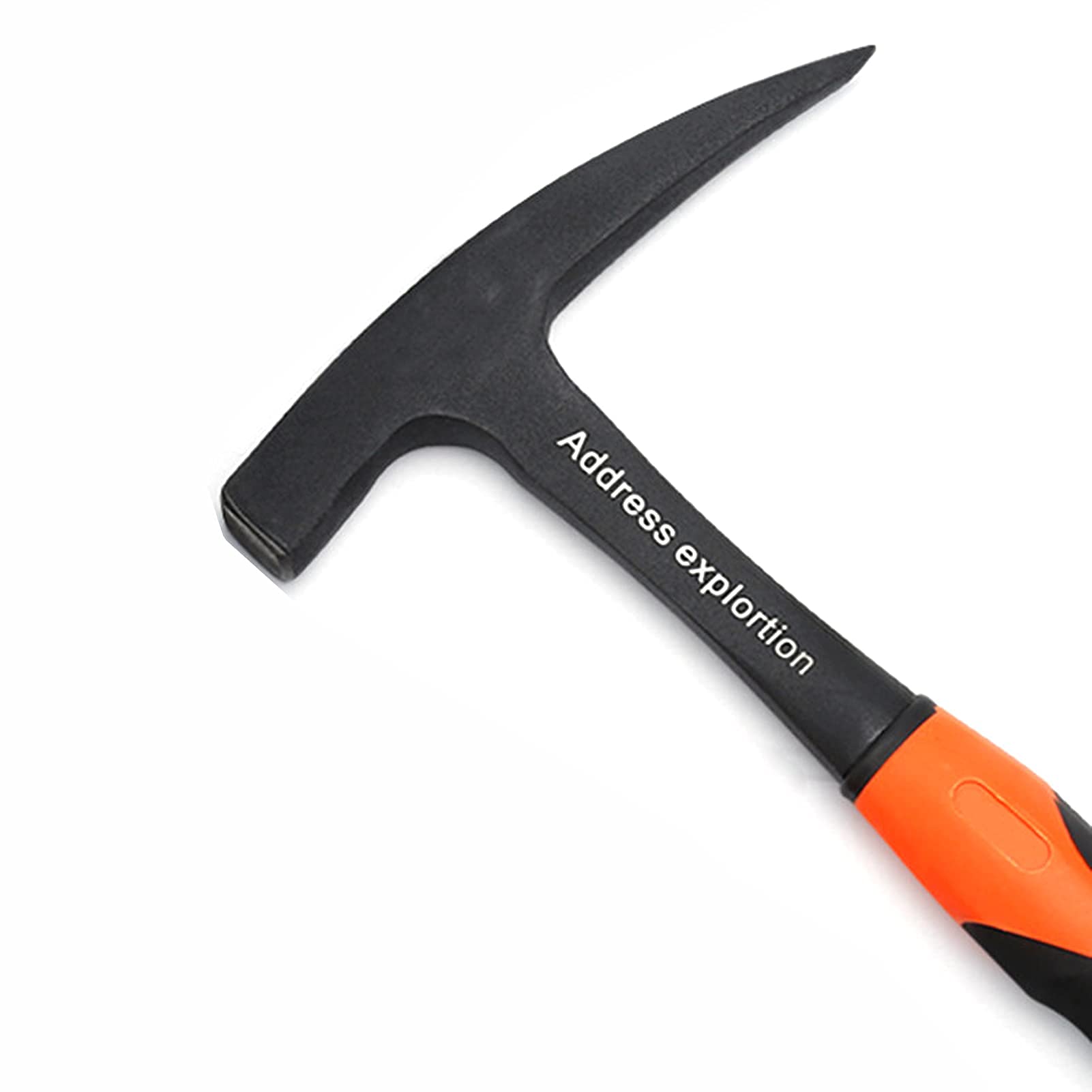 Geologenhammer Maurerhammer, Stahlhammer Geologie Hammer Rock Plektrum Explorationshammer Doppelkopf Ziegelhammer Mit Bequemem Gummigriff Karbonstahl Stahlkopf, 290mm Länge 800g
