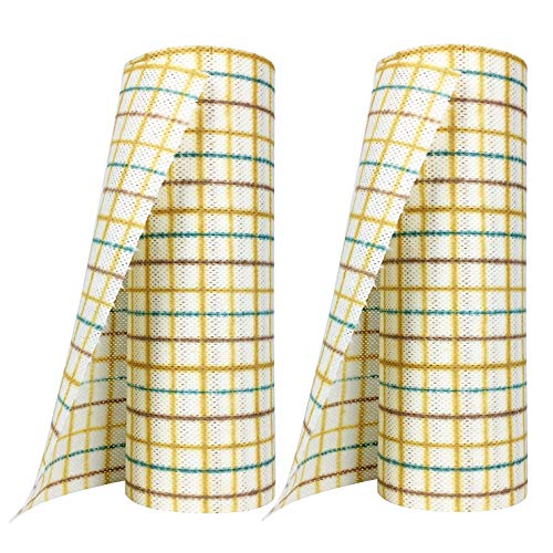 Reusable Paper Towels Washable Roll, Dish Cloths for Washing Dishes, Kitchen Washcloths Cleaning Rags, Super Absorbent, Better Than Microfiber Towel, 10×10 In, Plaid 40 Ct