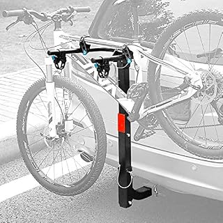 Leader Accessories Hitch Mounted 2 Bike Rack Bicycle Carrier Racks Foldable Rack