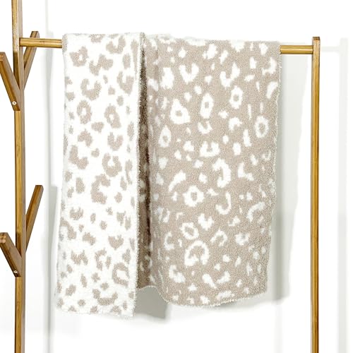 Soft Baby Cozy Swaddling Blanket for Newborn Nursery Knit Leopard Premium Comfort for Infants & Toddlers Perfect for Nursery, Crib, Stroller, 30x40...