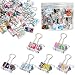 Colored Binder Clips - 40-Pack Paper Clamps, Binder Clips Bulk for Office Work, Archive Work, Document Organizing, Assorted Design, Small, 1.5 x 0.75 inches