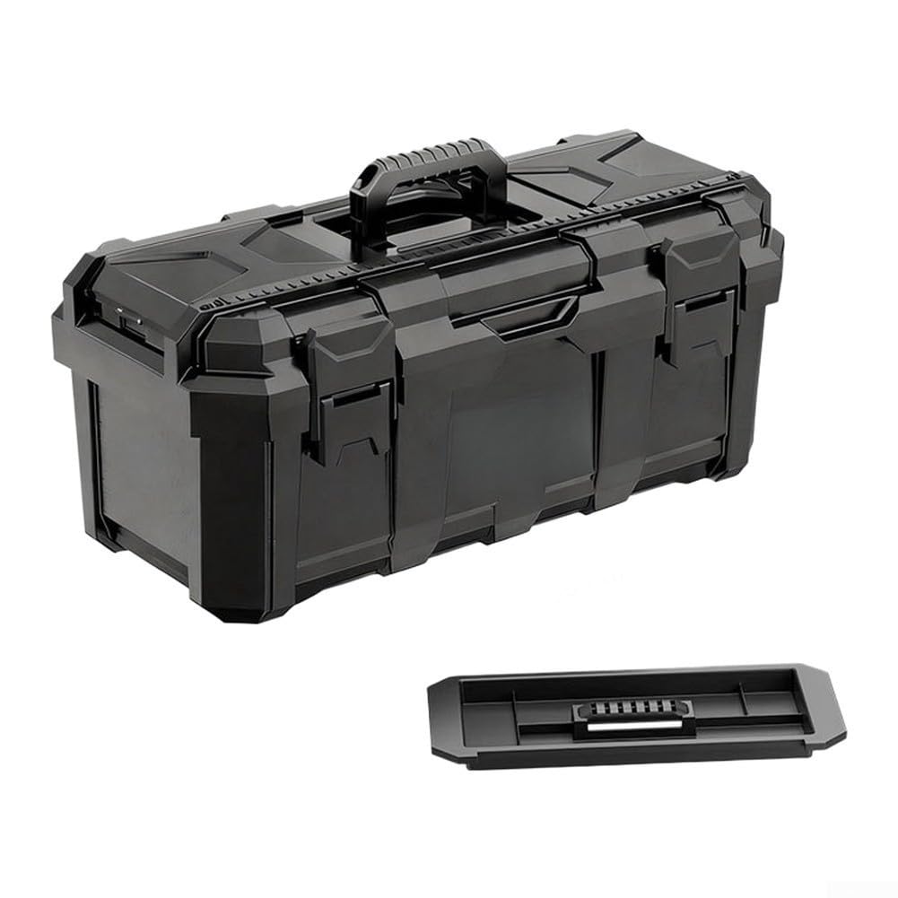 Caja de herramientas reforzada de polipropileno con bloqueo seguro de 20 pulgadas (doble capa de 18 pulgadas)