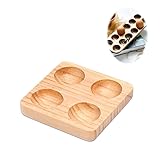 KAMIHO 卵ケース たまごケース エッグホルダー ゆでたまご 茹で卵 (4穴, 松木)