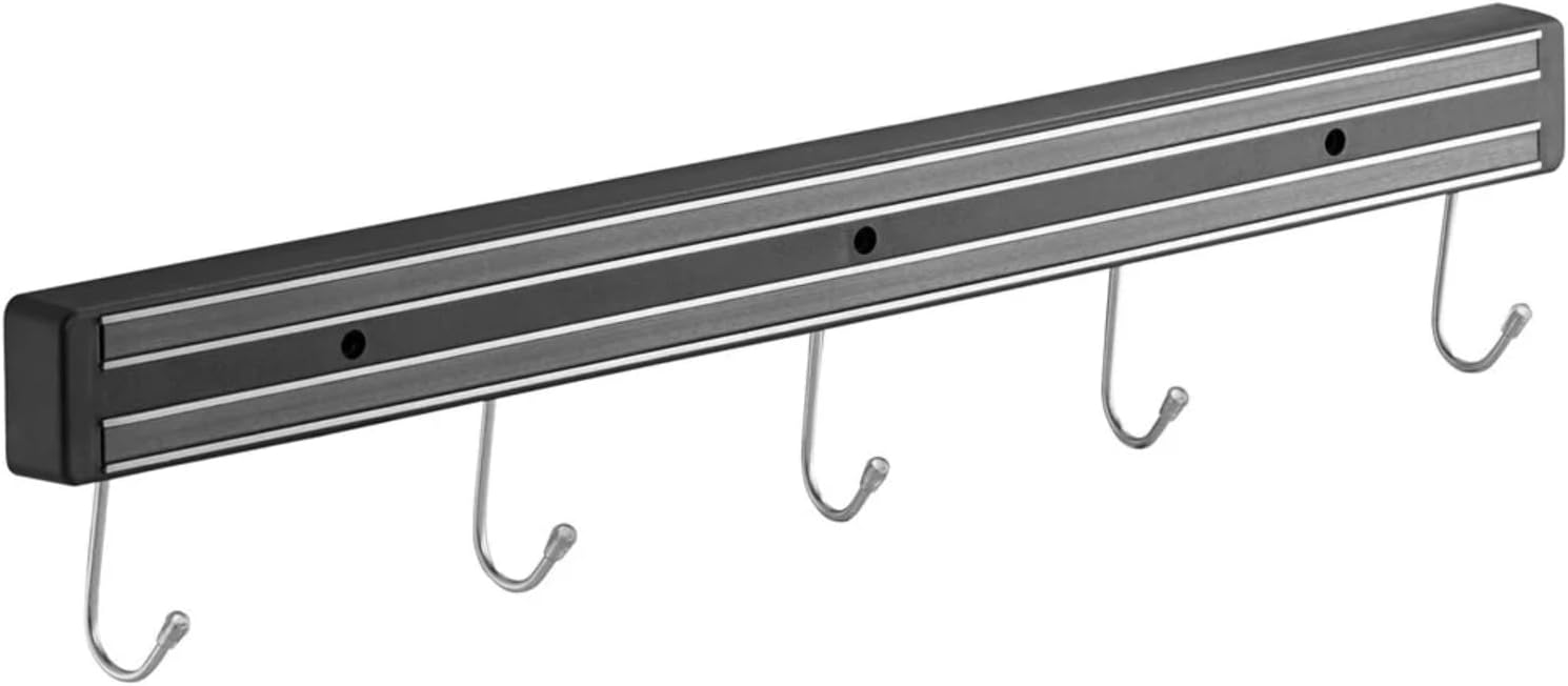 SEDLAV 18" Magnetic Knife Holder, Strip with Hooks, Magnetic Knife Holder for Wall, Magnetic Knife Strip, Knife Magnetic Strip, (3)