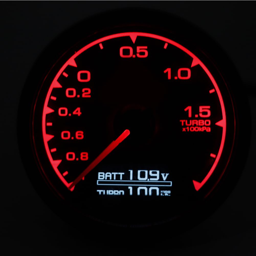 Auto Car 2,5-calowy Cyfrowy Miernik Turbo Boost 12 V 7 Kolorów Podświetlenia Uniwersalny