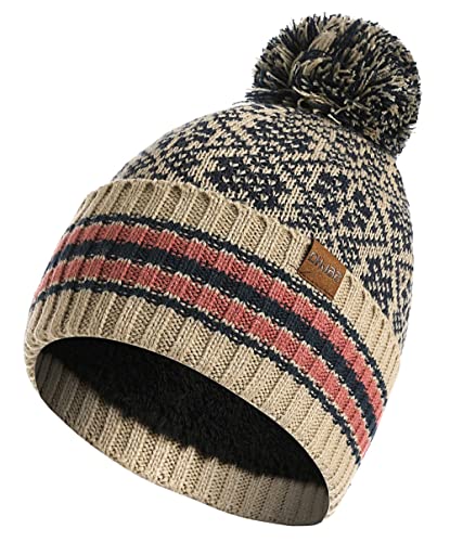 EXDUBCH 3-in-1 muts sjaal handschoenen sets voor dames dubbellaags fleece muts warme gebreide sjaal touchscreen-handschoenen - Image 4