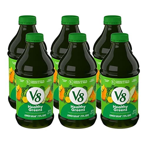 V8 Juice Healthy Greens Healthy Plant-Based Drink 46 fl oz 6 Pack by Qualitatt