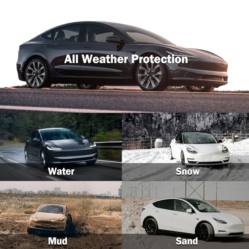 Image of Mud Flaps Splash Guards 4PCS Compatible with Tesla Model 3 Highland 2024 Replacement for Model 3 Highland Exterior Accessories No Drilling Mud Flaps All Weather Protection TPE Mud Flaps