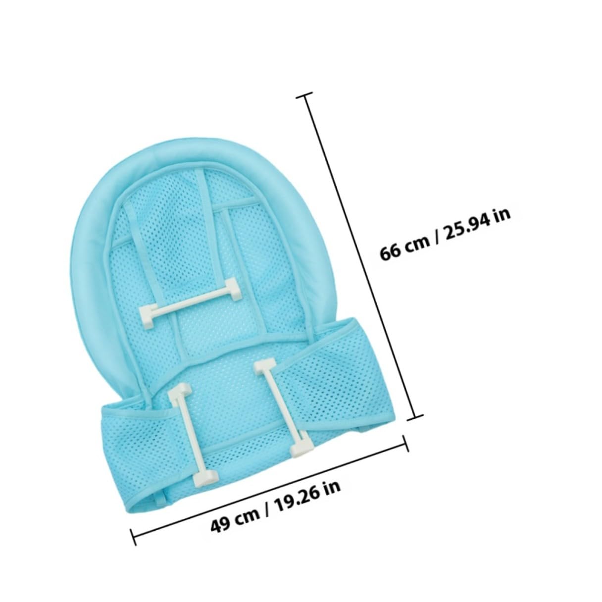 2pcs Bath Seat and Non-Slip Shower Net for Newborns Bath Cushion Support Pad Blue for Tub Bathing