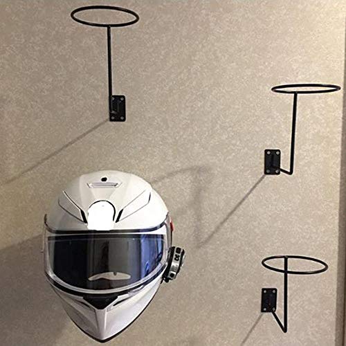 PEI Motorcycle Accessories Helmet Holder Jacket Hanger Wall Mounted Multifunctional Rack (2 Pack black) - Thumbnail 6