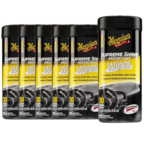 Meguiars Mirror Glaze M10508 Review 12 Meguiar's Supreme Shine Protectant Wipes - Convenient Protectant Wipes with