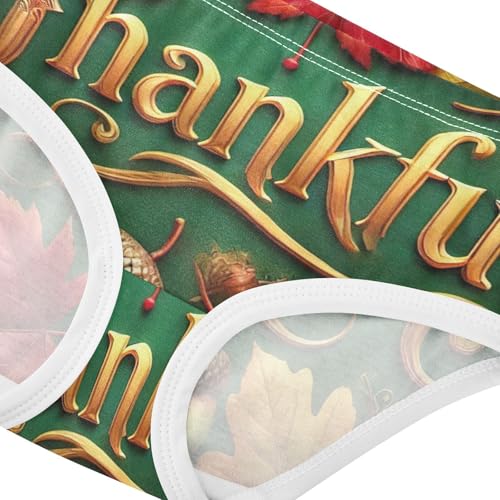 Cotton Toddler Girls Underwear Thankful Fall Green Girl Panties Cute Animal Briefs Girls Undies 2t4