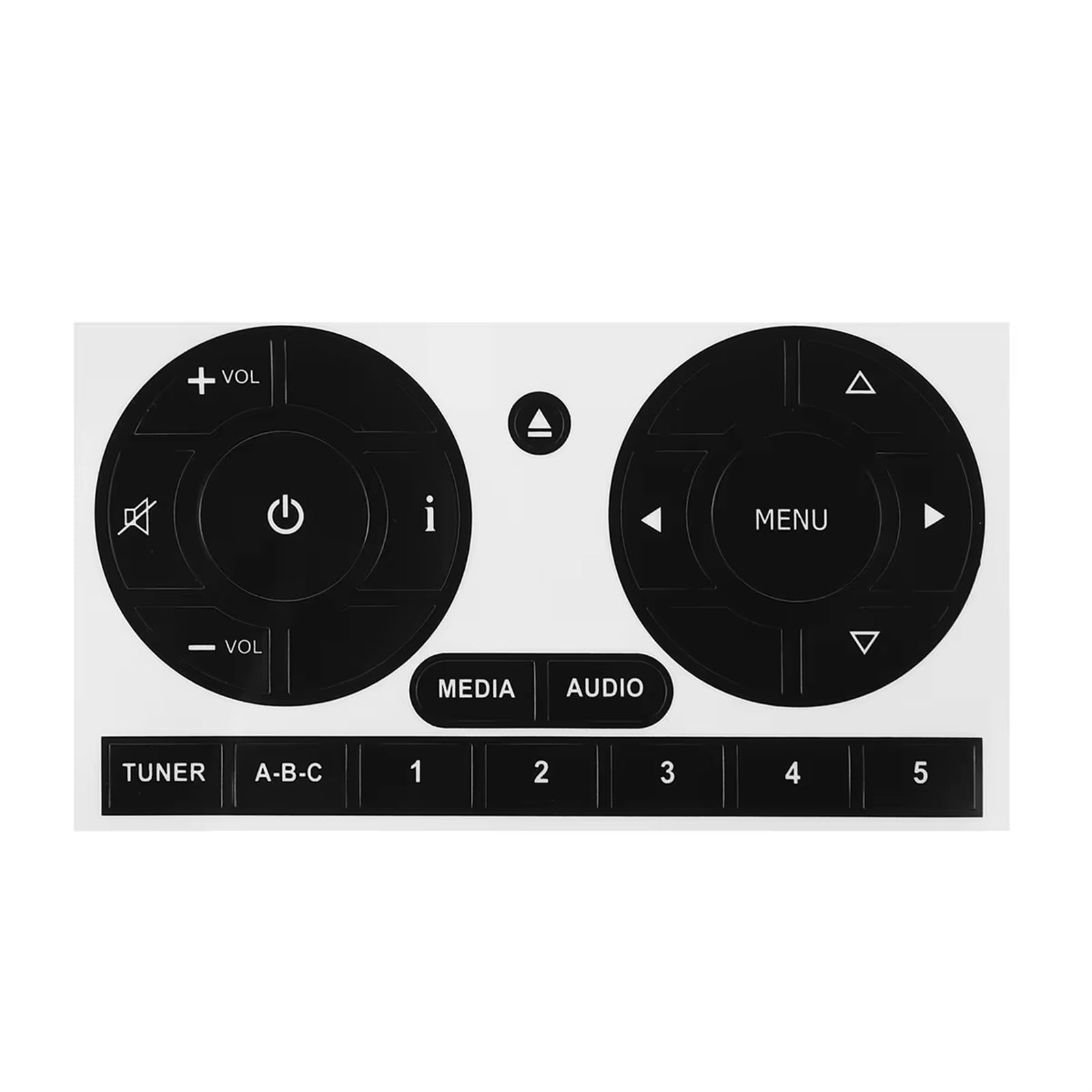 Dash Button Sticker Compatible with Fiat for 500 Car for Radio Stereo Worn Peeling Button Repair Kit Decals Stickers