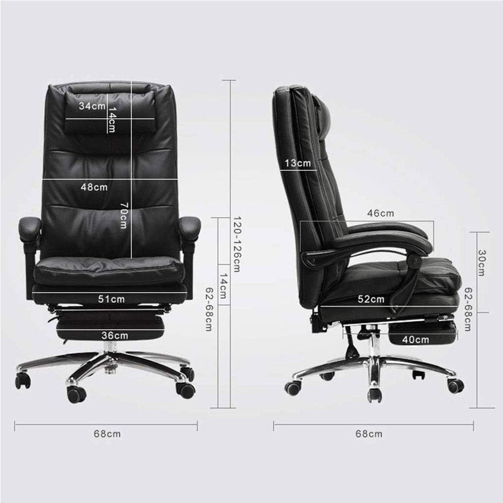 Ergonomiczne krzesło biurowe z regulowanymi podłokietnikami, skórzane krzesło biurkowe z funkcją nachylenia, łatwe do czyszczenia, nowoczesne krzesło obrotowe do domu, sali konferencyjnej i gabinetu