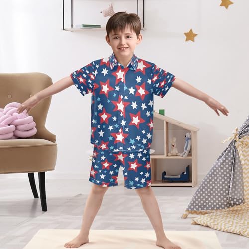 Image of Boccsty Red Strawberry Boy Summer Shorts Sets Hawaiian Toddler Boys T-Shirt & Pants 2 Pcs 3T-10T