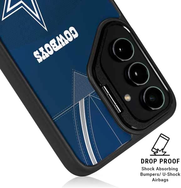 Skinit Kickstand Phone Case Compatible with Galaxy S24 - Officially Licensed NFL Dallas Cowboys Team Jersey Design