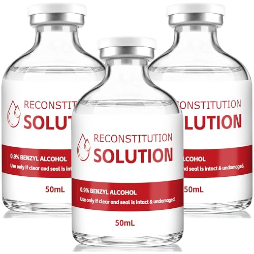 50Ml Reconstitution Solution | Heavy Duty Vials, Ultra Clear 3 Pack