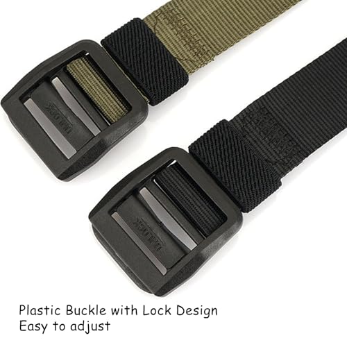 1" Wide Skinny Webbing Belt Plastic Buckle Thin Nylon Web Belts for Men3