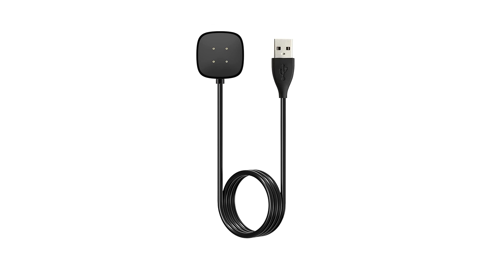 SENGKOB [2-Pack] Charger Cable Compatible with Smart Watch Fitbit Versa 4 / Sense/Versa 3 / Sense 2, Replacement USB Charging Cradle Dock Stand Cable (3.3 ft/1.0ft)