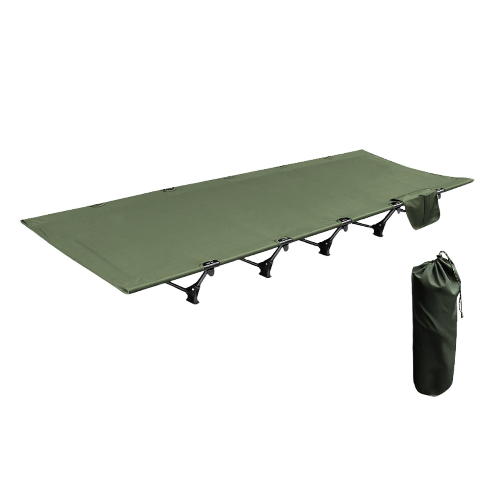 Catre de camping ligera de aleación de aluminio, catres plegables para adultos, bolsa de transporte portátil, soporta 150 kg, cama de camping portátil para adultos, para camping, senderismo,