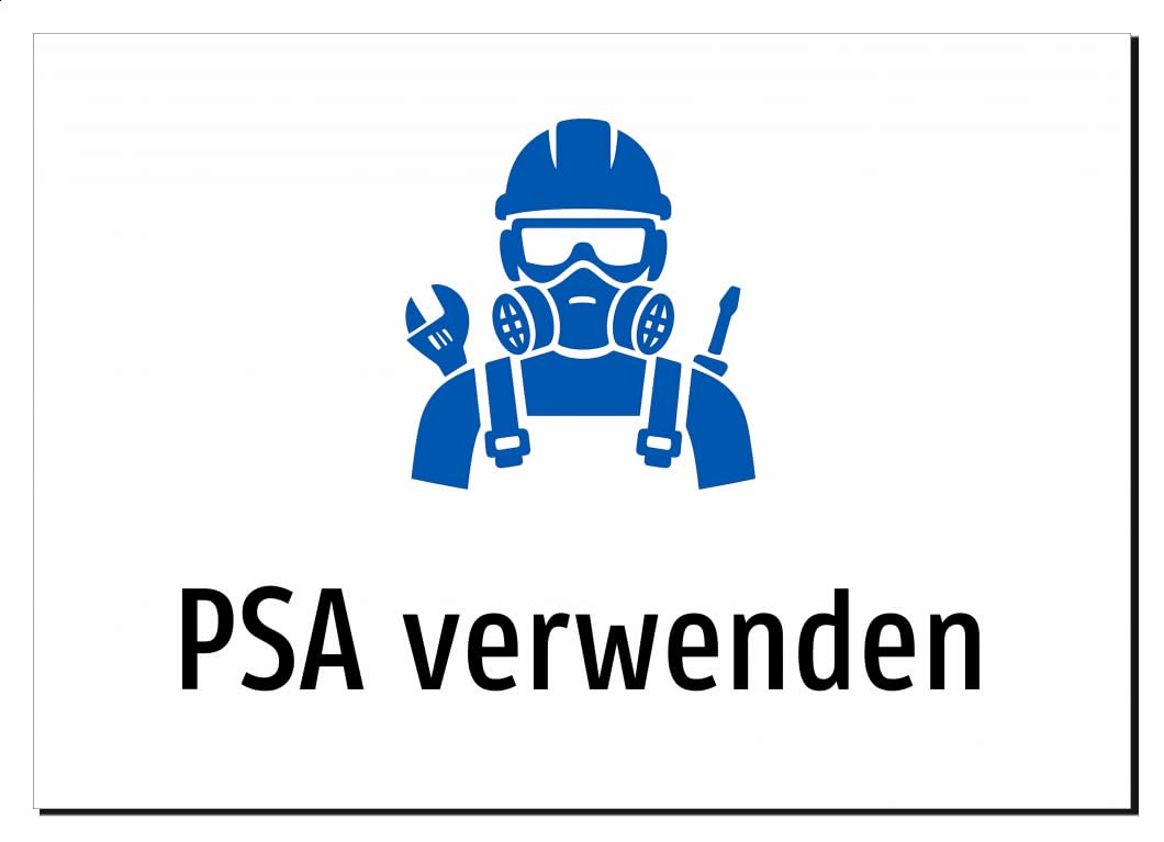 PSA verwenden – Aluminiumschild A3: 420x297mm – Mit Grafik und Text