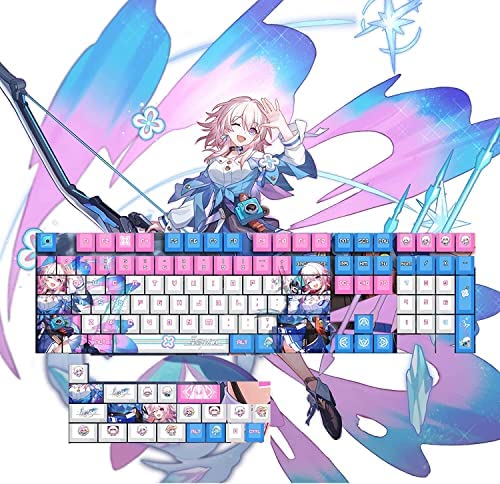 Set Tappi Tasti PBT Honkai Star Rail 7 Marzo, Per Tastiera Meccanica MX, Inglese QWERTY - Foto 4