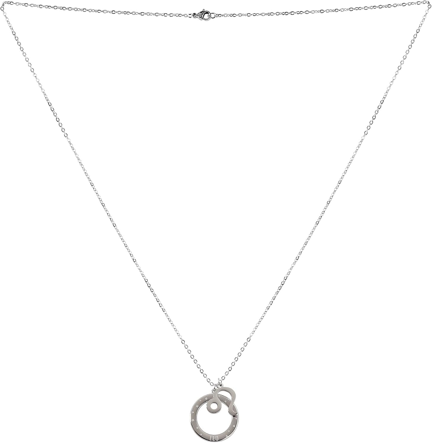 Enesco Women's Izzy and Oliver Quotes Leo Star Sign Stainless Steel, Silver, 22.87 Inch